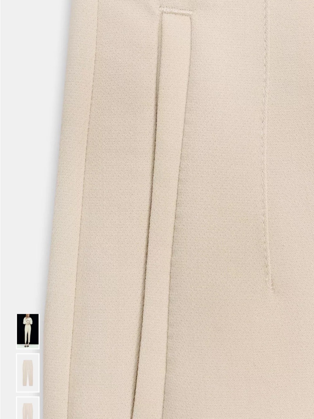 Zara Cream Tailored Straight Trousers Women's - Picture 2 of 7